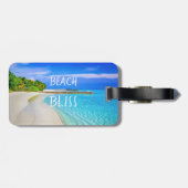 Tropisch Strandgeluk Bagagelabel (Achterkant horizontaal)