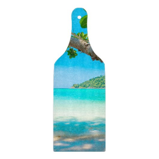 tropisch strandglas snijplank (Voorkant)