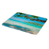 tropisch strandglas snijplank (Hoek)