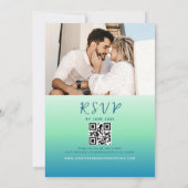 Tropisch strandhuwelijk onder de palmen kaart (Achterkant)