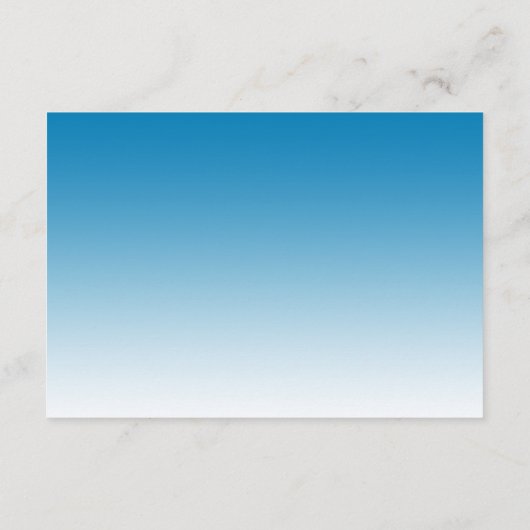 Tropisch strandhuwelijksfeest met blauwe palmboom informatiekaartje (Achterkant)