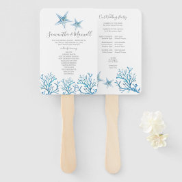 Tropisch strandkoraalweddenschap handwaaier