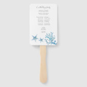 Tropisch strandkoraalweddenschap handwaaier (Achterkant)