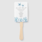 Tropisch strandkoraalweddenschap handwaaier (Voorkant)