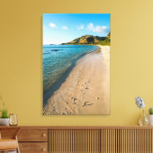 Tropisch strandlandschap, Fiji Canvas Afdruk (Insitu (Woonkamer))
