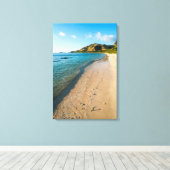 Tropisch strandlandschap, Fiji Canvas Afdruk (Insitu (Houten vloer))
