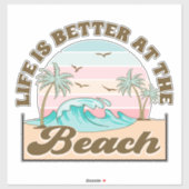 Tropisch strandleven sticker (Vel)