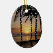 Tropisch strandlicht nachtlicht keramisch ornament (Achterkant)