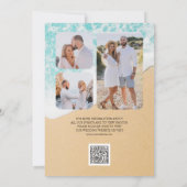 Tropisch strandlichten foto QR-code trouwdag Save The Date (Achterkant)