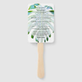 Tropisch strandlintpatroon handwaaier (Achterkant)