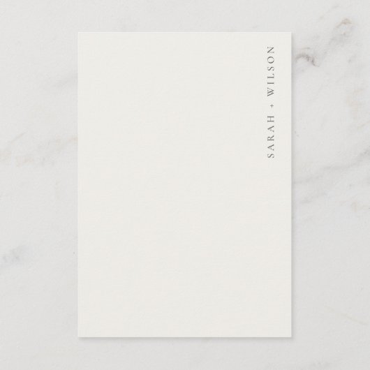 Tropisch strandpalm boomschets bruiloft Detail Informatiekaartje (Achterkant)