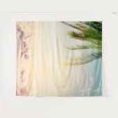 Tropisch strandpalm schelpen wandkleed (Voorkant (horizontaal))