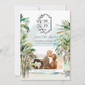 Tropisch strandpalmboom | Foto Save the Date (Voorkant)