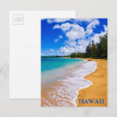 Tropisch strandparadijs, Hawaï Briefkaart (Voorkant / Achterkant)