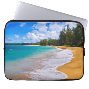 Tropisch strandparadijs, Hawaï Laptop Sleeve