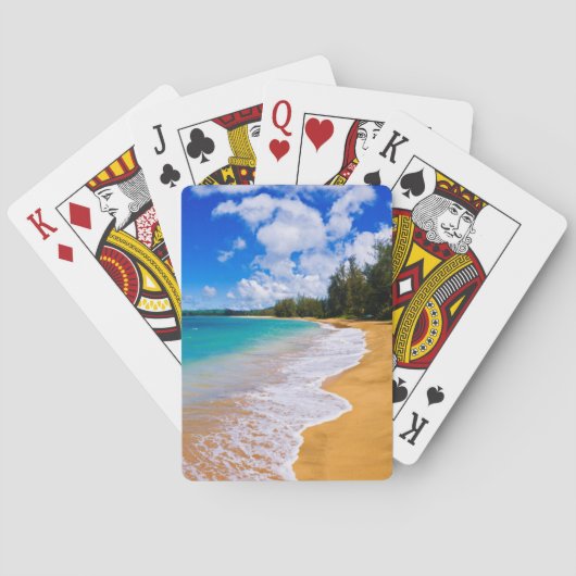 Tropisch strandparadijs, Hawaï Pokerkaarten (Achterkant)