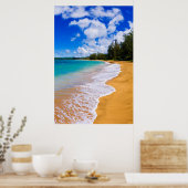 Tropisch strandparadijs, Hawaï Poster (Keuken)