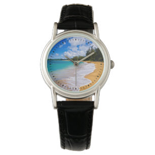 Tropisch strandparadijs, Hawaii Horloge