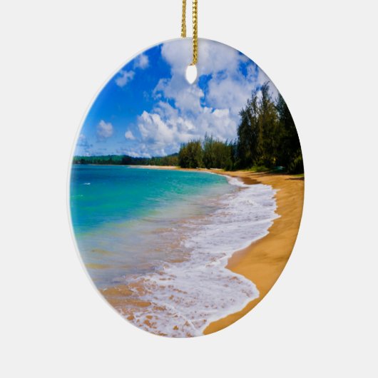 Tropisch strandparadijs, Hawaii Keramisch Ornament (Rechts)