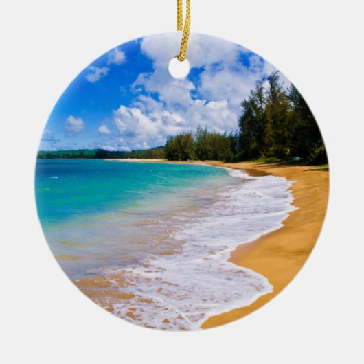 Tropisch strandparadijs, Hawaii Keramisch Ornament (Voorkant)