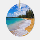 Tropisch strandparadijs, Hawaii Keramisch Ornament (Links)