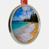 Tropisch strandparadijs, Hawaii Metalen Ornament (Rechts)