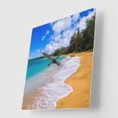 Tropisch strandparadijs, Hawaii Vierkante Klok (Hoek)
