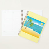 Tropisch strandparadijs met palmbomen planner (Display)
