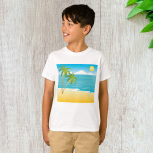 Tropisch strandparadijs met palmbomen t-shirt