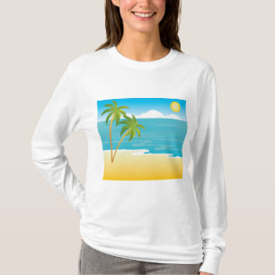 Tropisch strandparadijs met palmbomen t-shirt