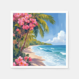 Tropisch strandparadijs | Schilderij van de oceaan Servet
