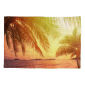 Tropisch strandparadijs: sereen landschap. kussensloop (Achterkant)