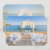 Tropisch strandprieel  RSVP Kaart (Voorkant / Achterkant)