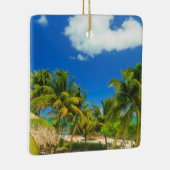 Tropisch strandresort, Belize Keramisch Ornament (Rechts)