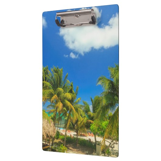 Tropisch strandresort, Belize Klembord (Links)