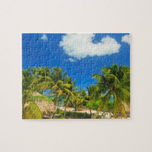 Tropisch strandresort, Belize Legpuzzel (Horizontaal)