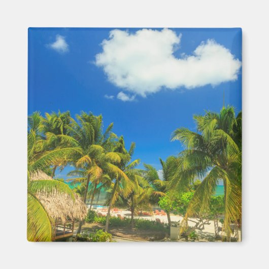 Tropisch strandresort, Belize Magneet (Voorkant)