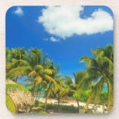 Tropisch strandresort, Belize Onderzetter (Voorkant)