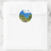 Tropisch strandresort, Belize Ronde Sticker (Tas)
