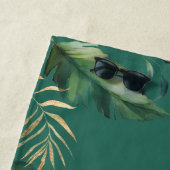 Tropisch strandschrift Botanische Aangepast Strandlaken (In situ)