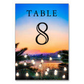 Tropisch strandstralen zonnestralen huwelijk kaart (Achterkant)