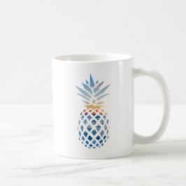 Tropisch strandtafereel met zonsondergang Ananas Koffiemok