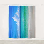 Tropisch strandtafereel turquoise zee wandkleed (Voorkant)