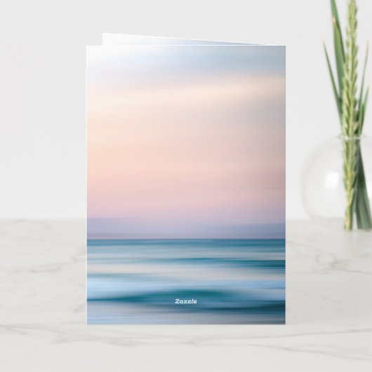 Tropisch strandwagentje en sashells weddenschap bedankkaart (Achterkant)