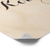 Tropisch  strandwagentje - Onthaal huwelijk Poster (Hoek)