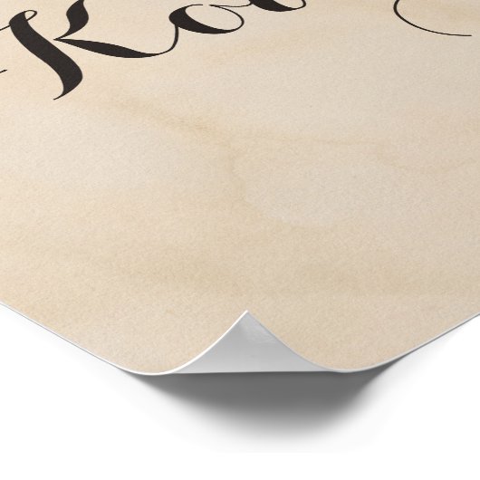 Tropisch  strandwagentje - Onthaal huwelijk Poster (Hoek)