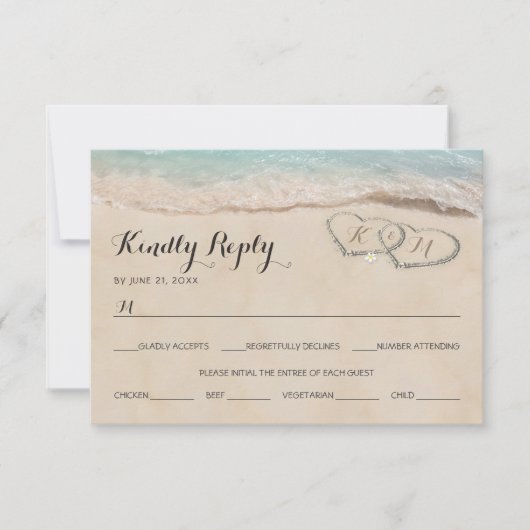 Tropisch  strandwentelingsmenu RSVP (Voorkant)