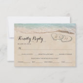 Tropisch  strandwentelingsmenu RSVP Kaartje (Voorkant)