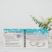 Tropisch strandwiekmiddel met RSVP Kaart (Staand voorkant)