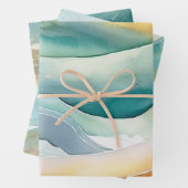 Tropisch strandzand en Zee Inpakpapier Vel (In situ)